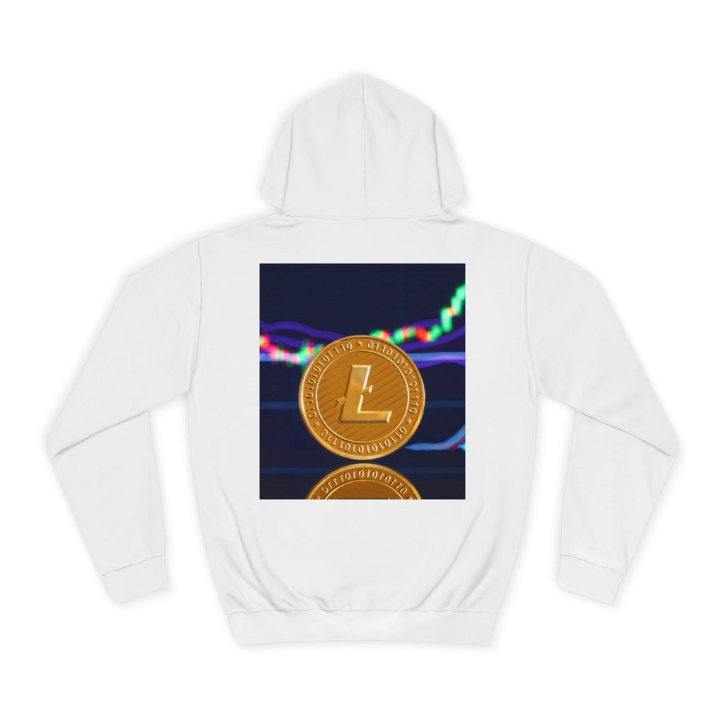 Litecoin Coin Graphic Hoodie | Crypto Chart Design, Digital Currency Apparel