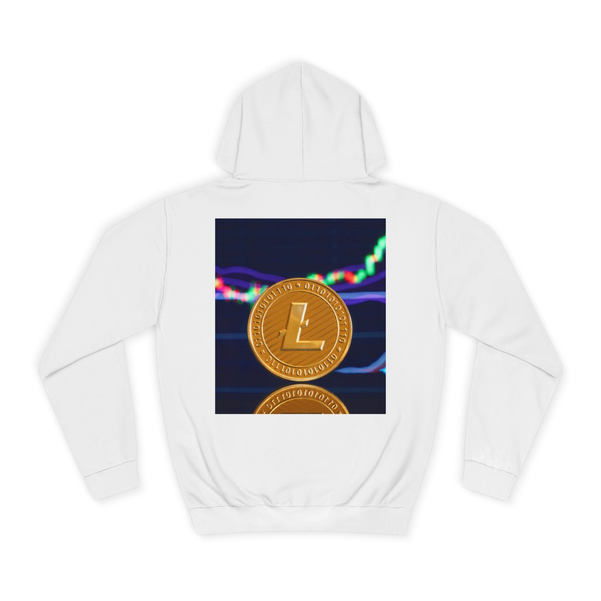Litecoin Coin Graphic Hoodie | Crypto Chart Design, Digital Currency Apparel