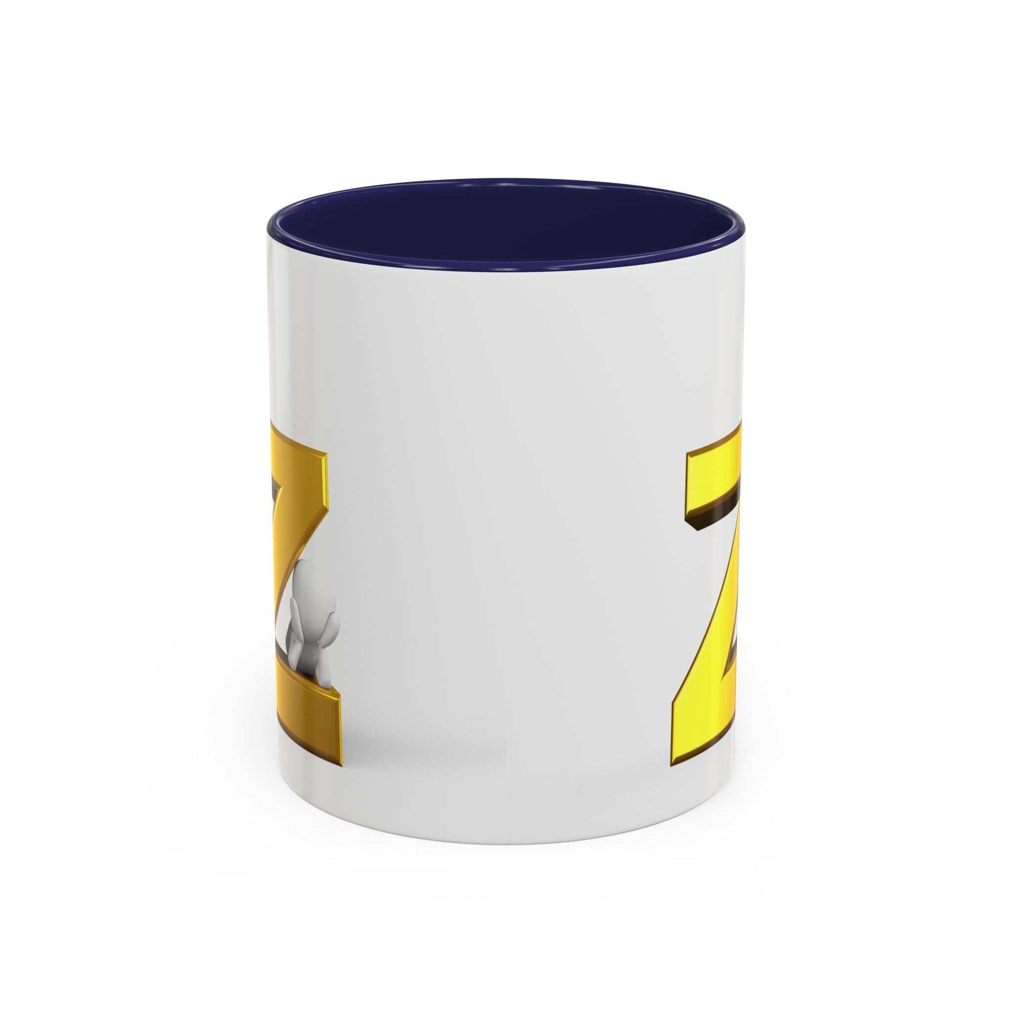 Mug Initial Lettre Z Dorée | Tasse à café avec anse colorée 325 ml ou 443 ml