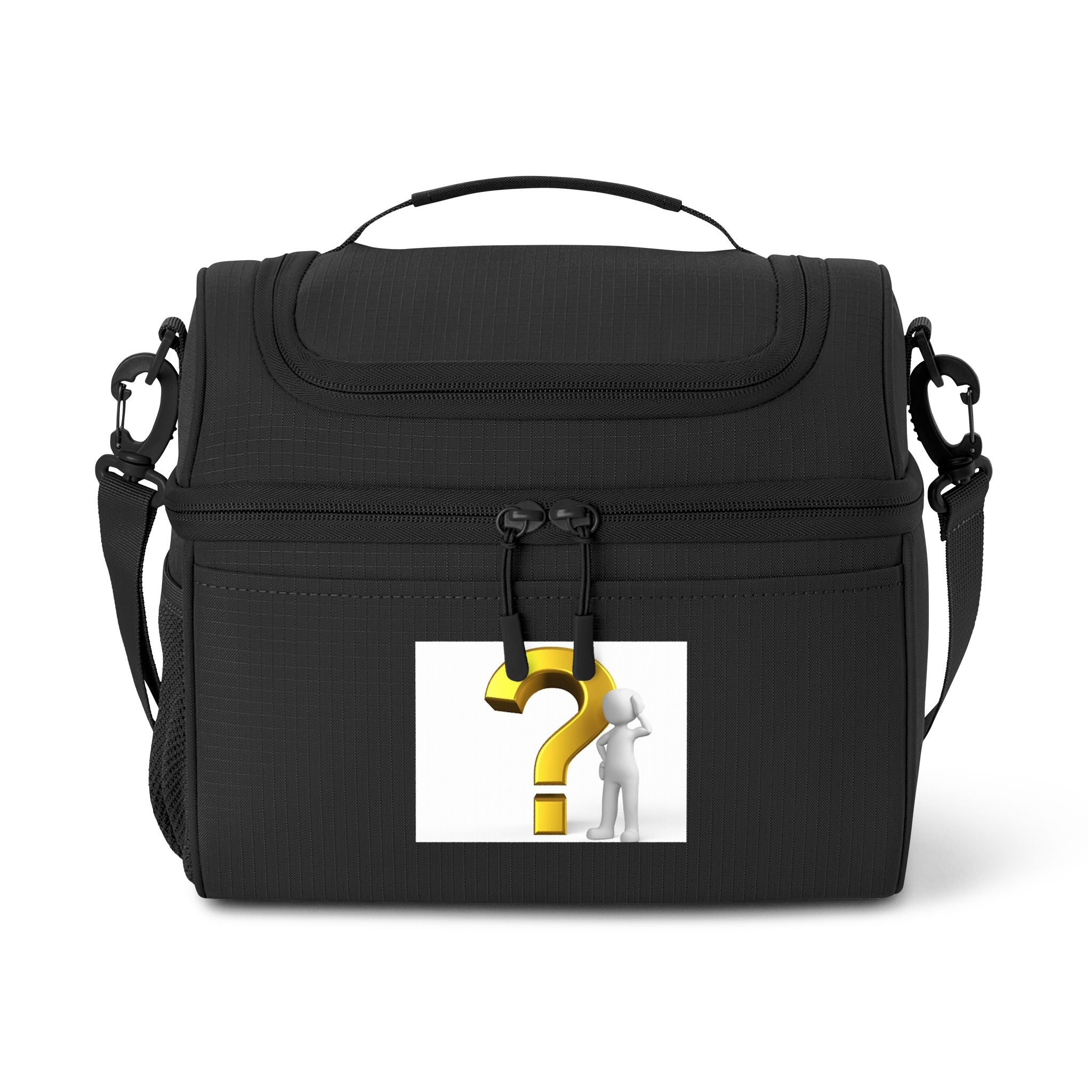 Question Mark Figure Cooler Bag | Mystery Logo Insulated Lunch Tote