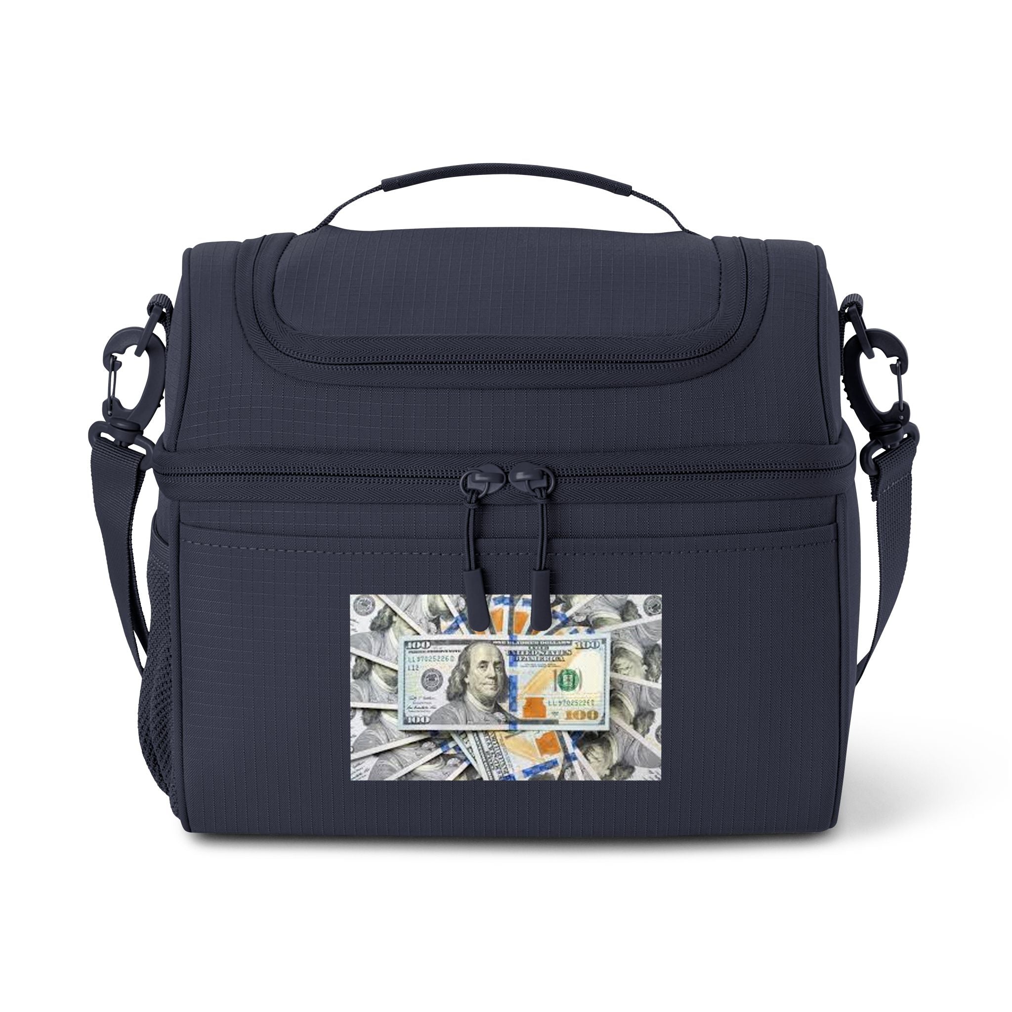 Hundred Dollar Bill Cooler Bag | Insulated Lunch Tote, Money Print