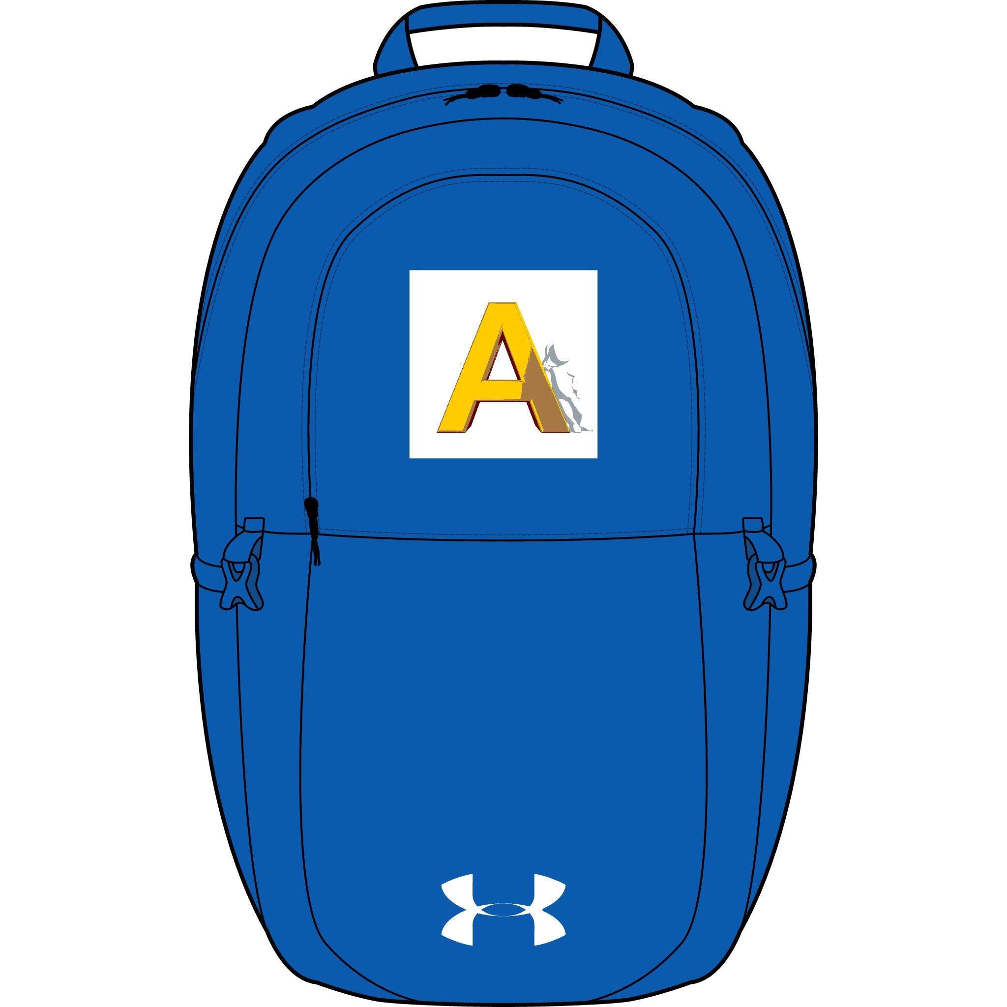 Gelbe Buchstabe A Berg-Logo-Rucksack | Bestickt