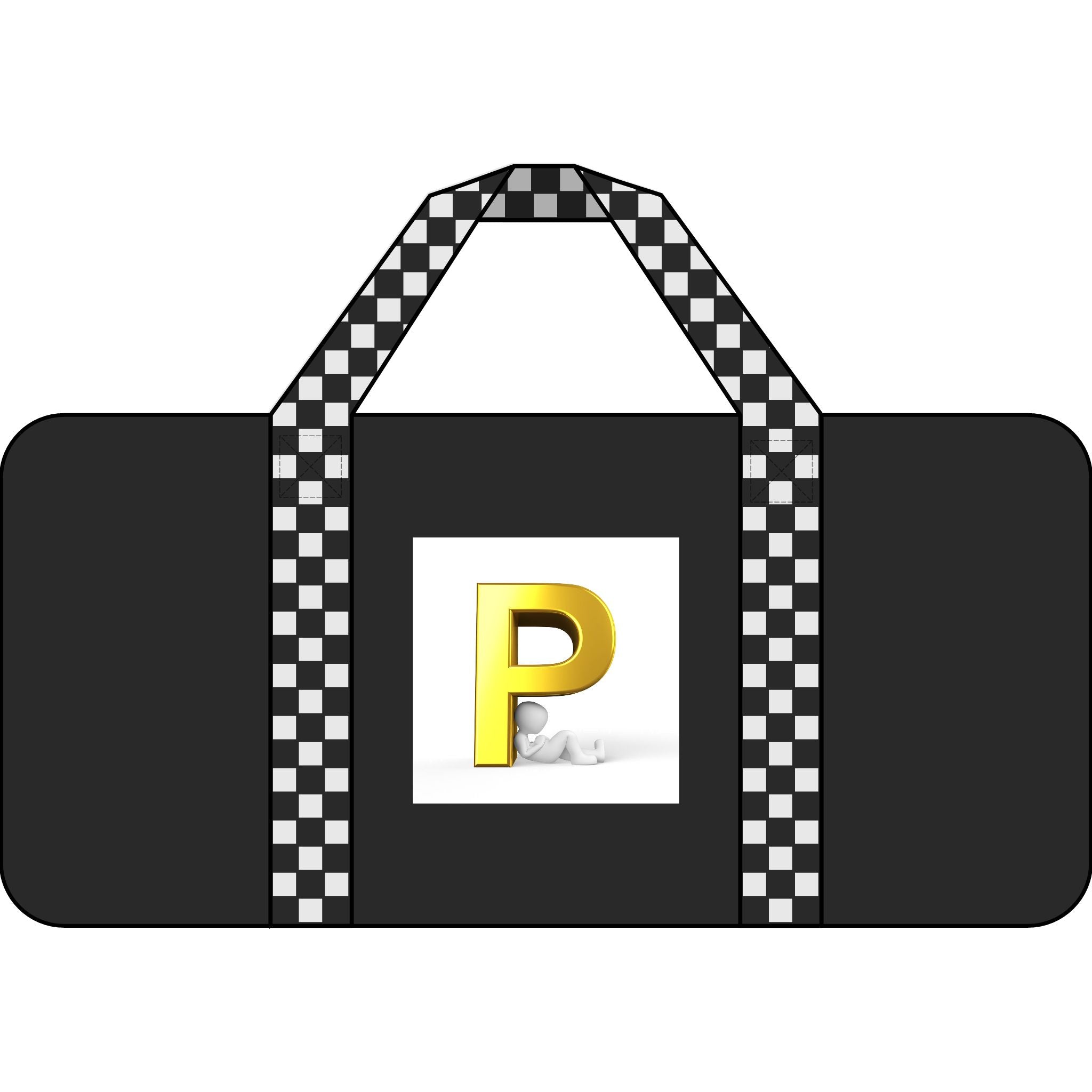 Gold Letter P Logo Tripper Duffel Bag | Checker Strap, Camo Option