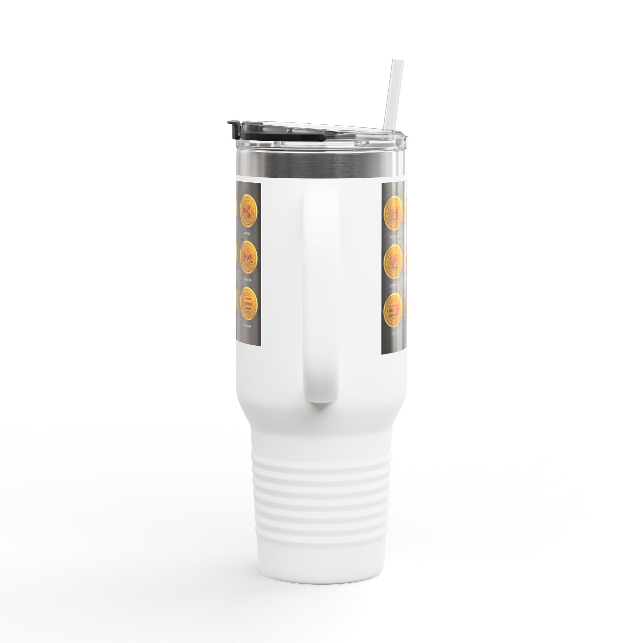 Crypto Currencies Icons 40oz Travel Mug | Insulated Tumbler