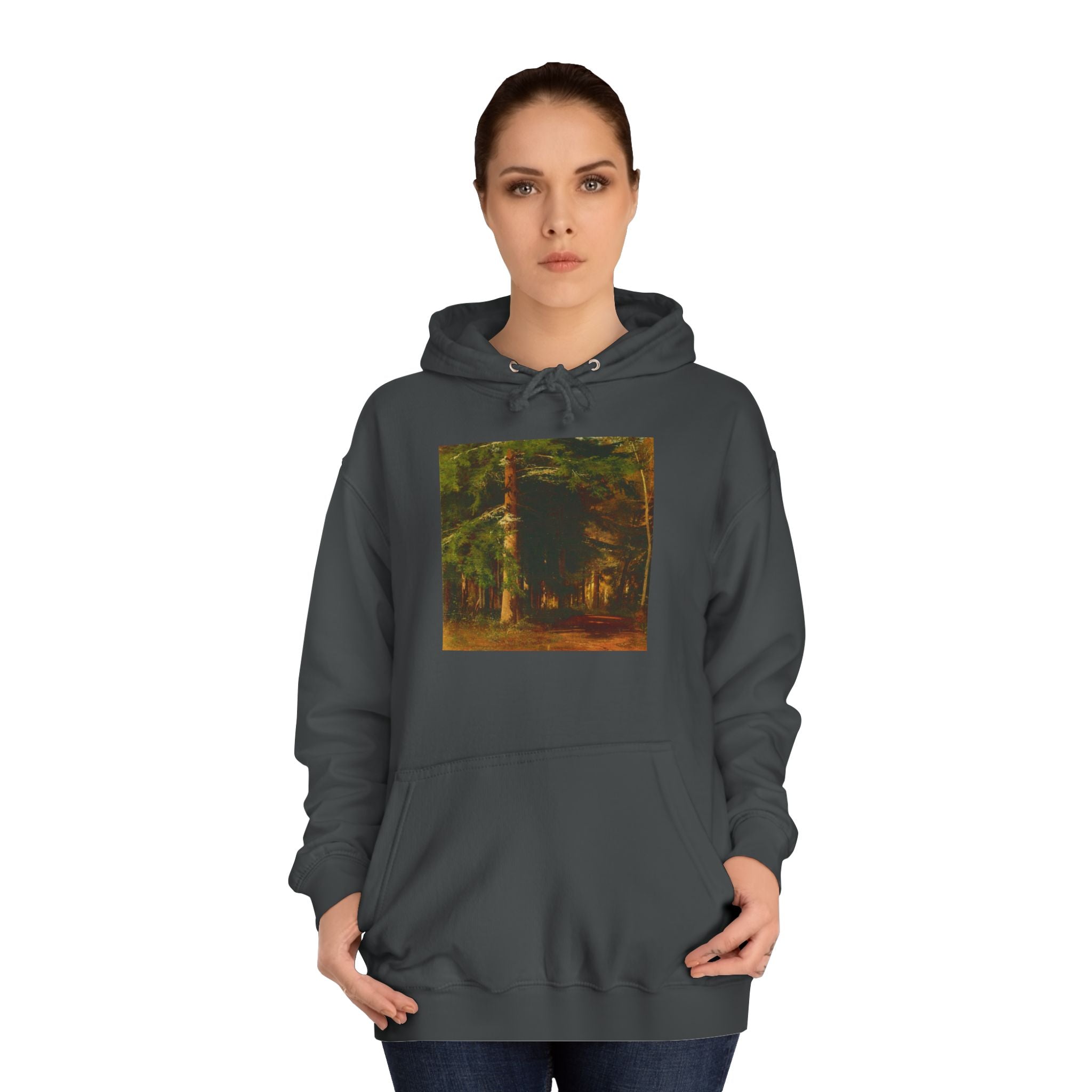 Forest Painting Hoodie | Vintage Woodland Trees Sweatshirt