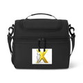 Gold X Letter Logo Cooler Bag | Monogram Initial Lunch Tote