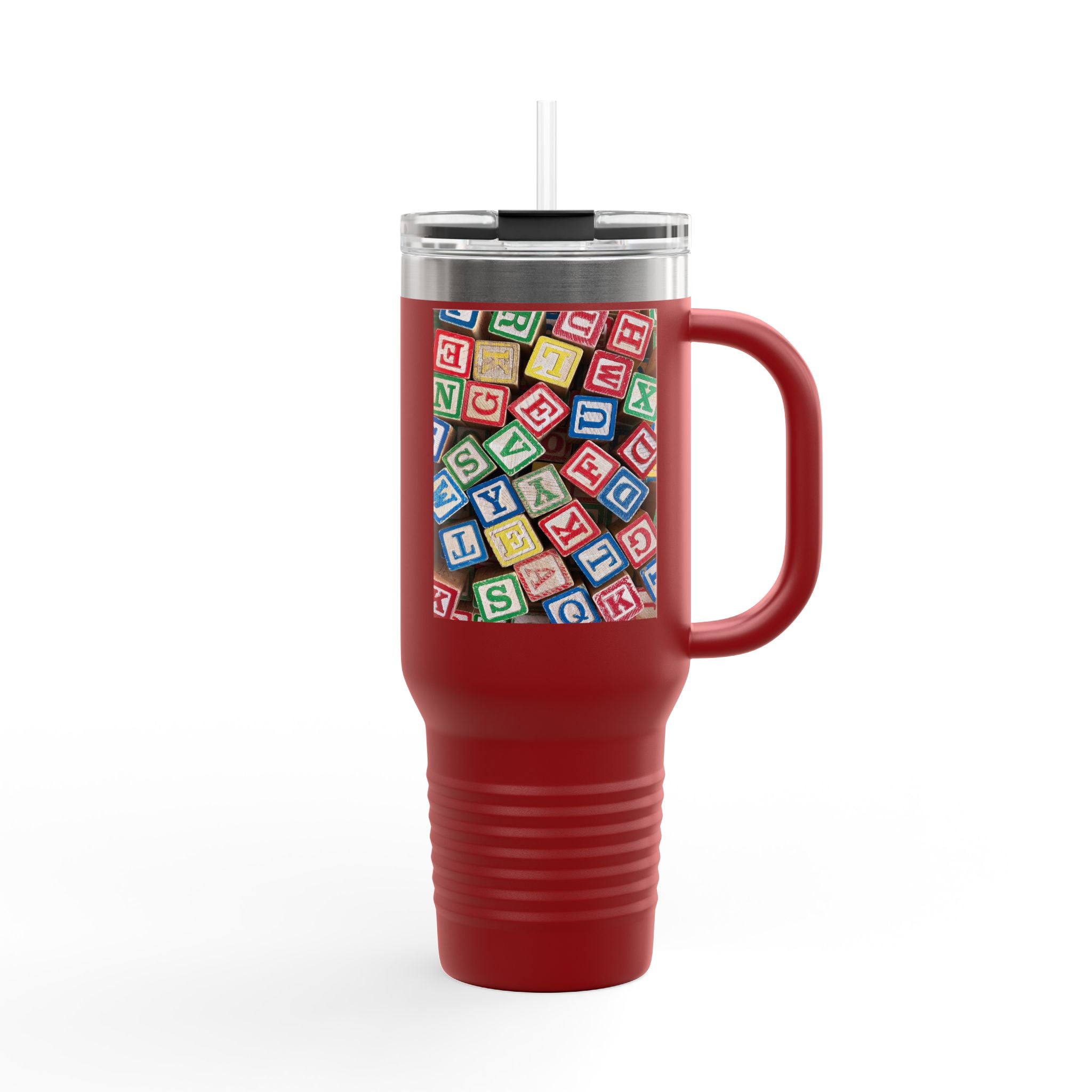 Colorful Alphabet Blocks Insulated Travel Mug | 40oz