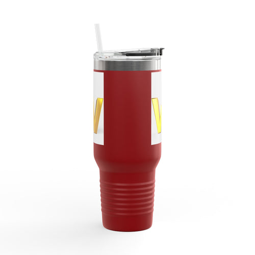 Mug de voyage isotherme 40 oz avec lettre W dorée en 3D et figurine