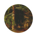 Forest Path Round Rug | Woodland Trees Landscape Circle Rug