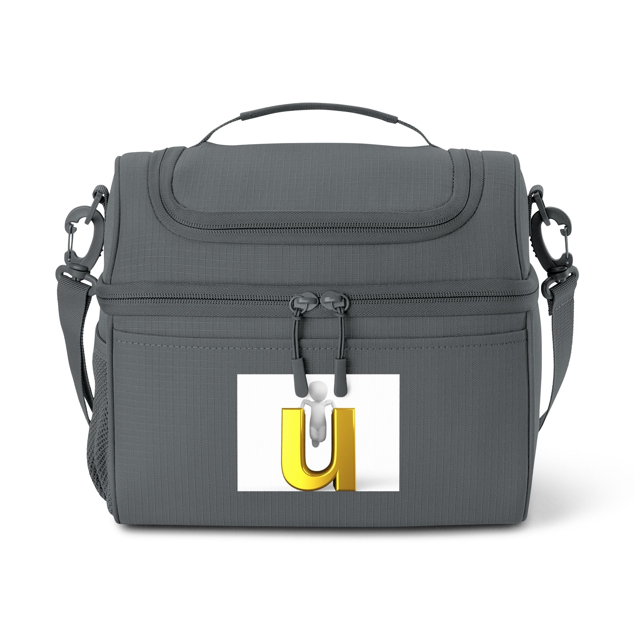 Yellow Letter U Monogram Cooler Bag | Initial Lunch Cooler