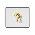 Question Mark Figure Desk Mat | Large Minimalist Gaming Mousepad
