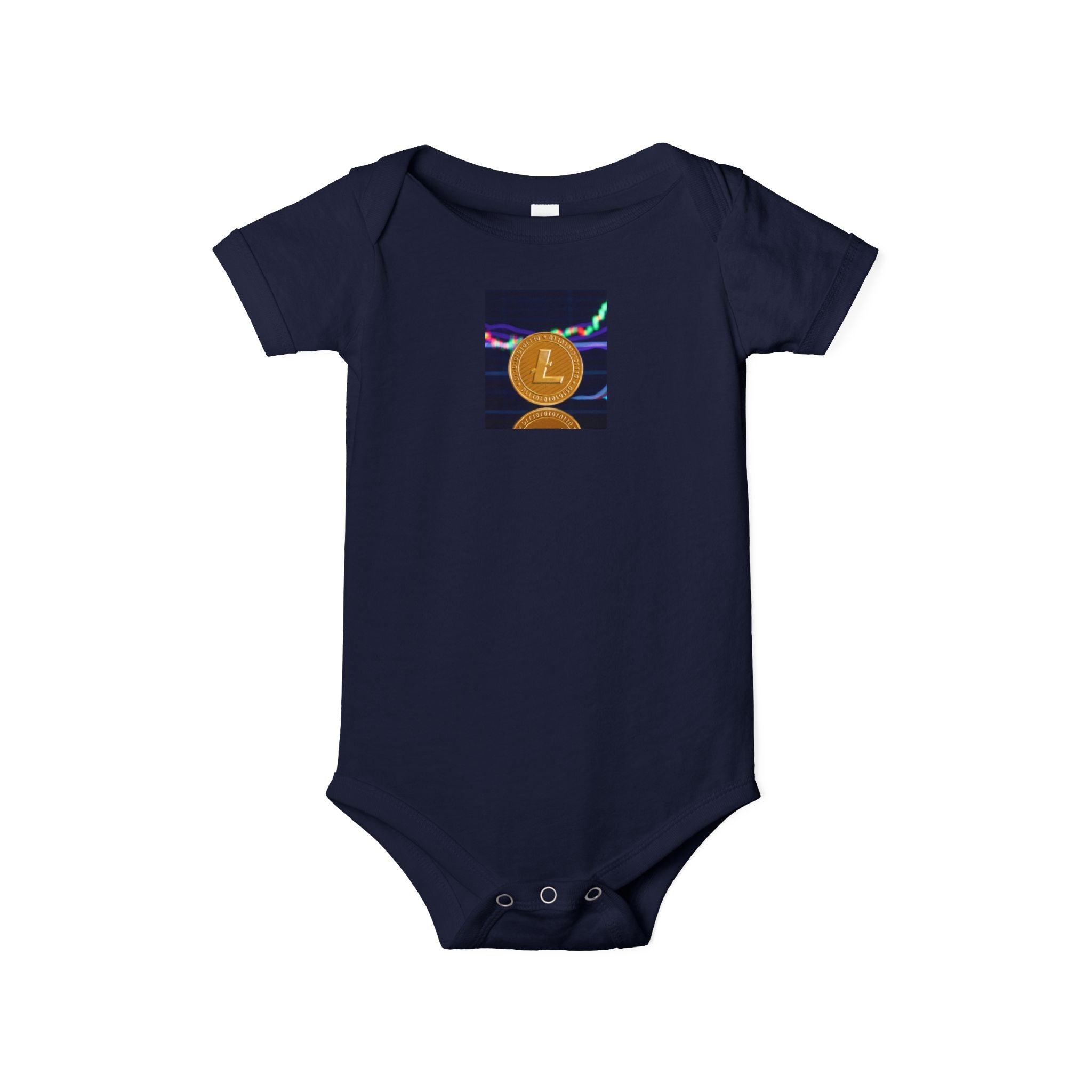 Body pour bébé avec motif Litecoin | Body de bébé Cryptomonnaie