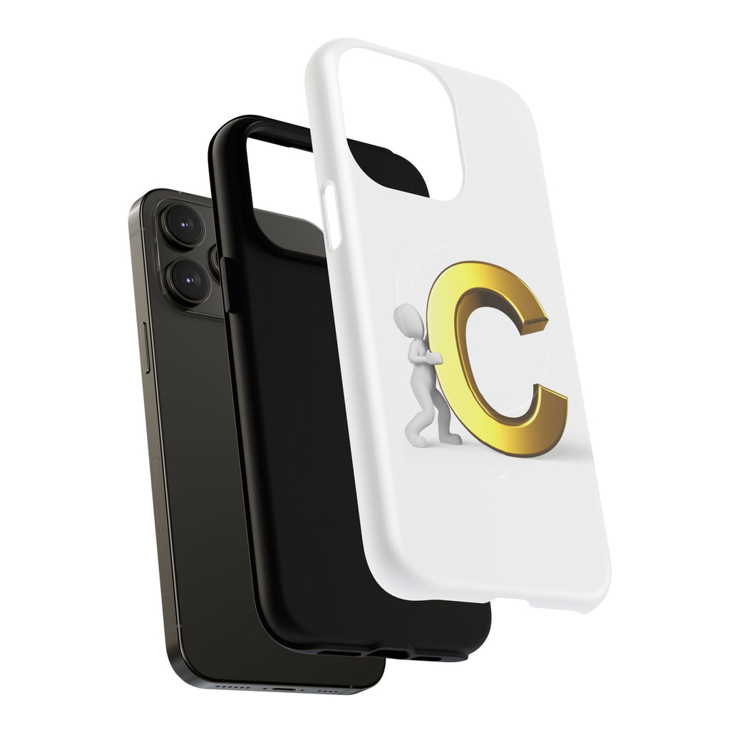 Gold Letter C Monogram Phone Case | Tough Magnetic Case