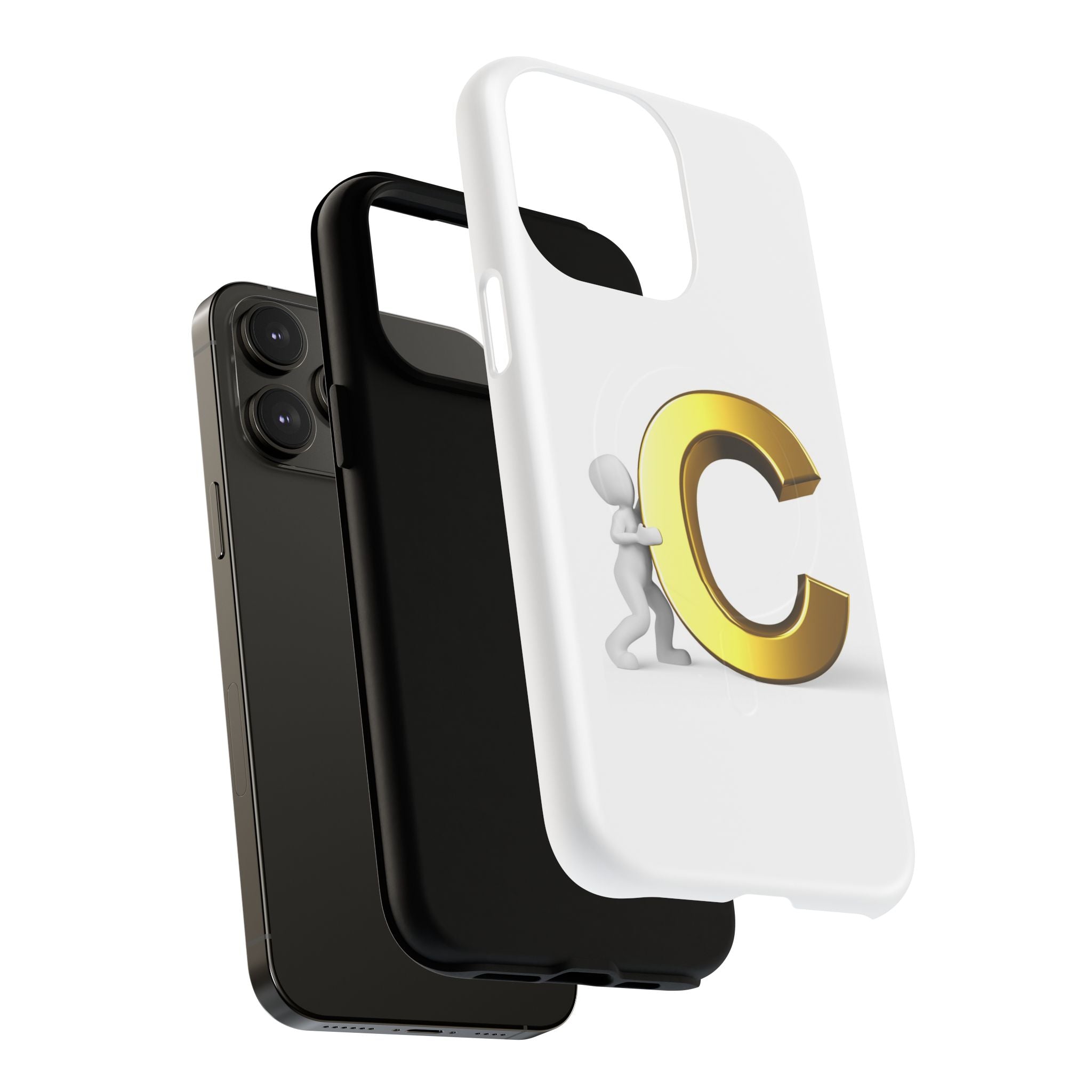 Gold Letter C Monogram Phone Case | Tough Magnetic Case