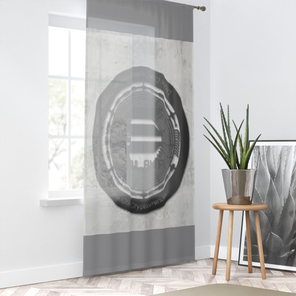 Solana Cryptocurrency Coin  Window Curtain | Minimal Graphic Curtain
