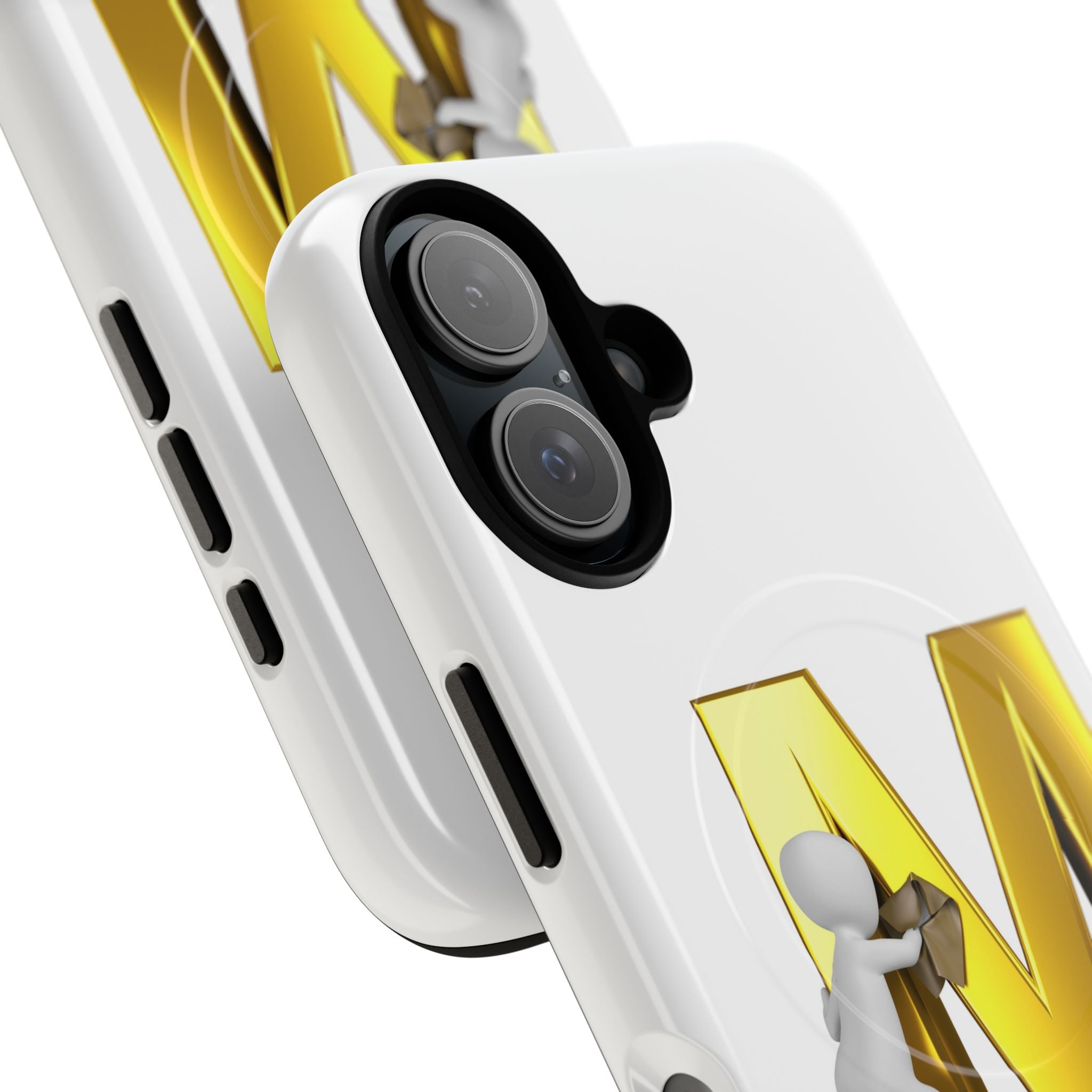 Gold Letter M with Worker Phone Case | Magnetic Tough Case