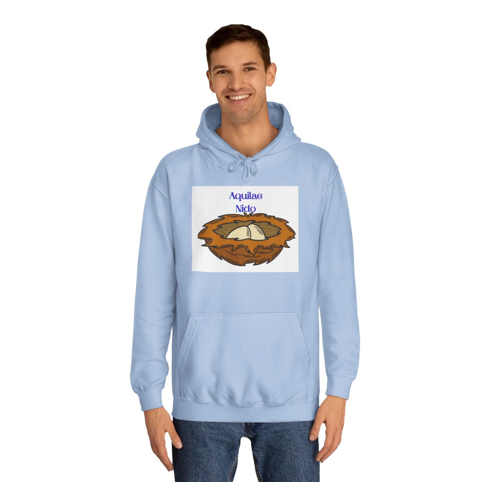 Aquilae Nido Nest Illustration Hoodie | College Crest Style