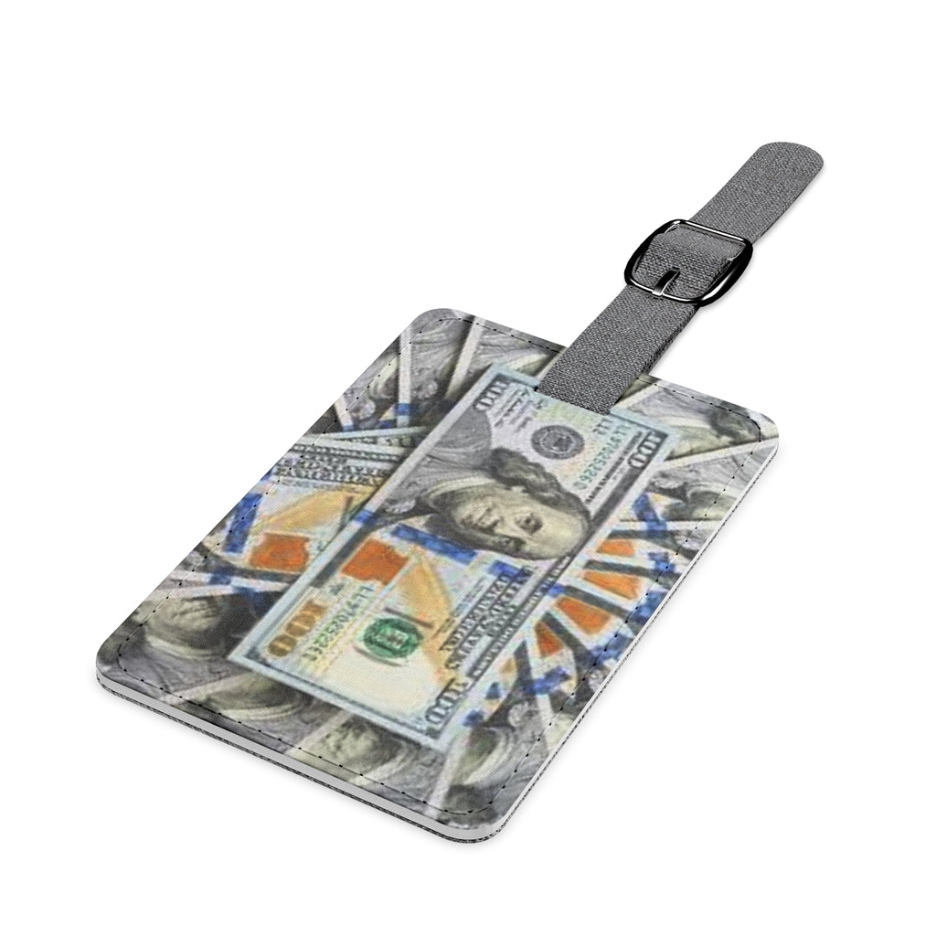 Cash Collage Luggage Tag | Rectangle Saffiano Polyester