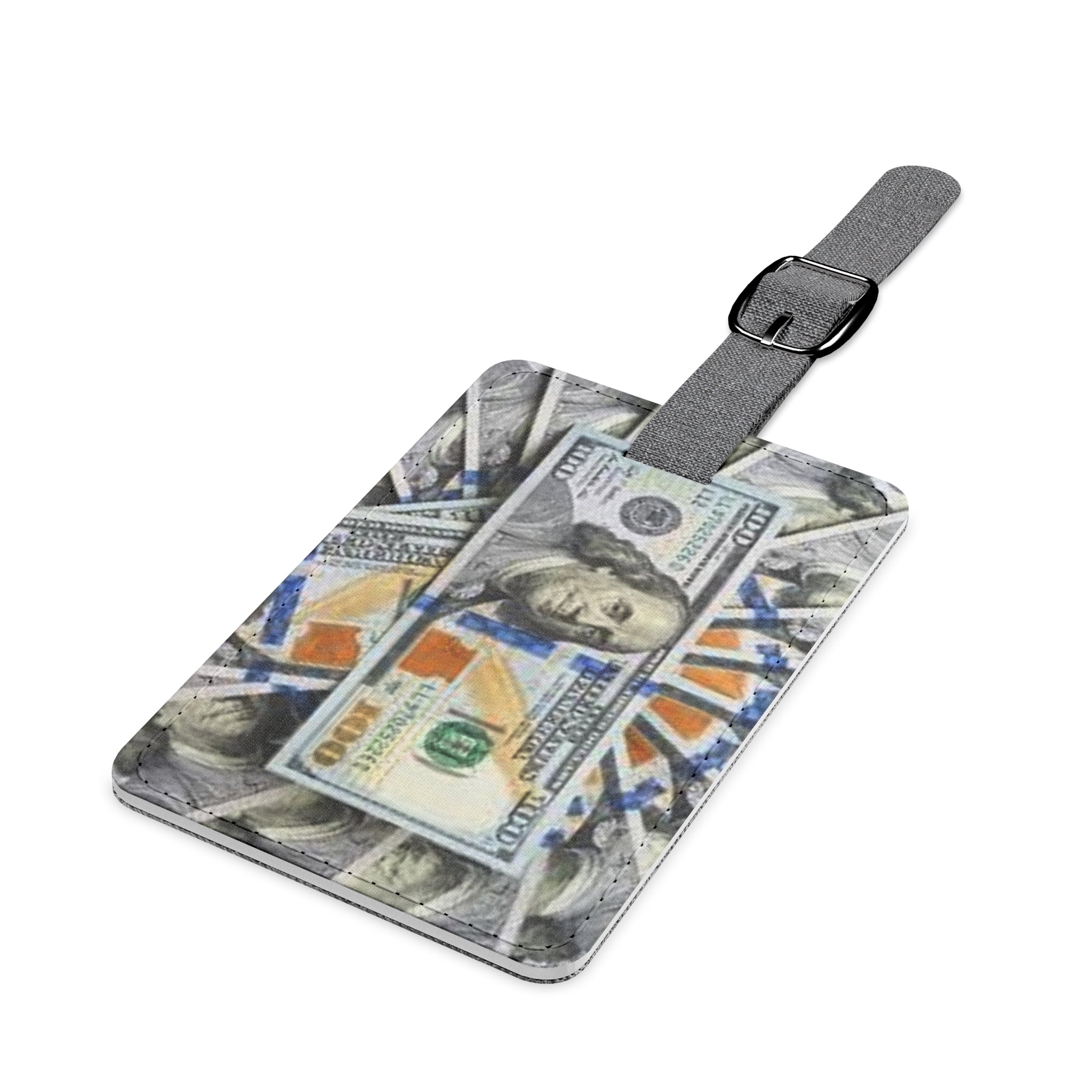 Cash Collage Luggage Tag | Rectangle Saffiano Polyester