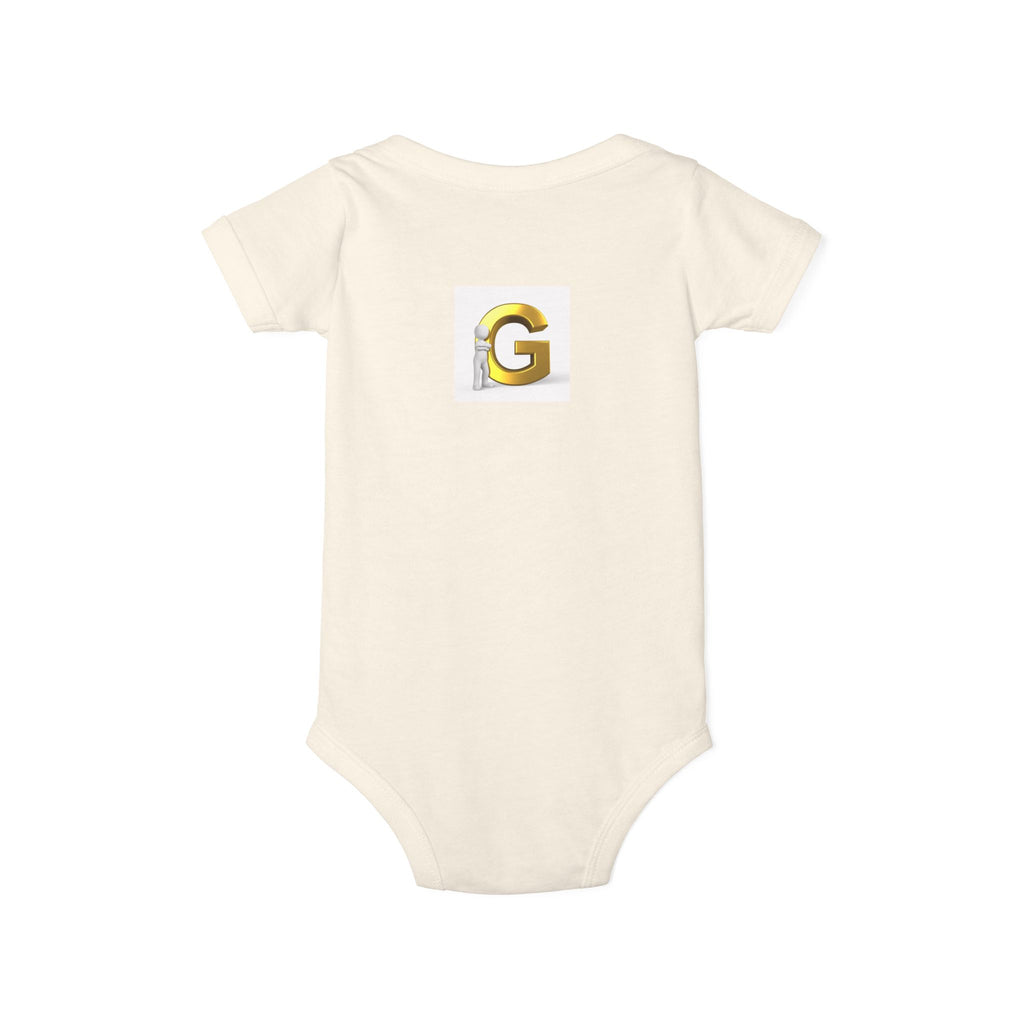 Gold Letter G Infant Onesie | Monogram Baby Bodysuit
