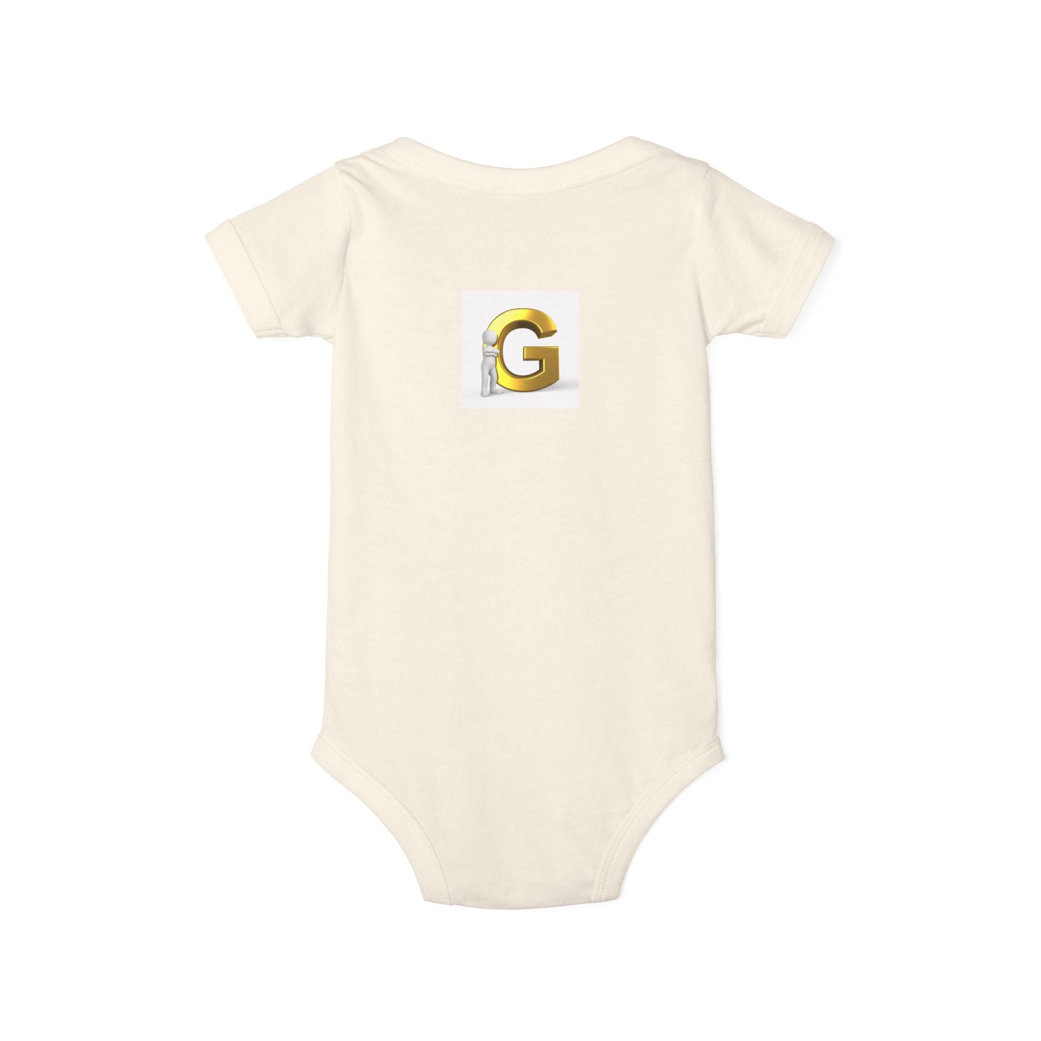 Gold Letter G Infant Onesie | Monogram Baby Bodysuit
