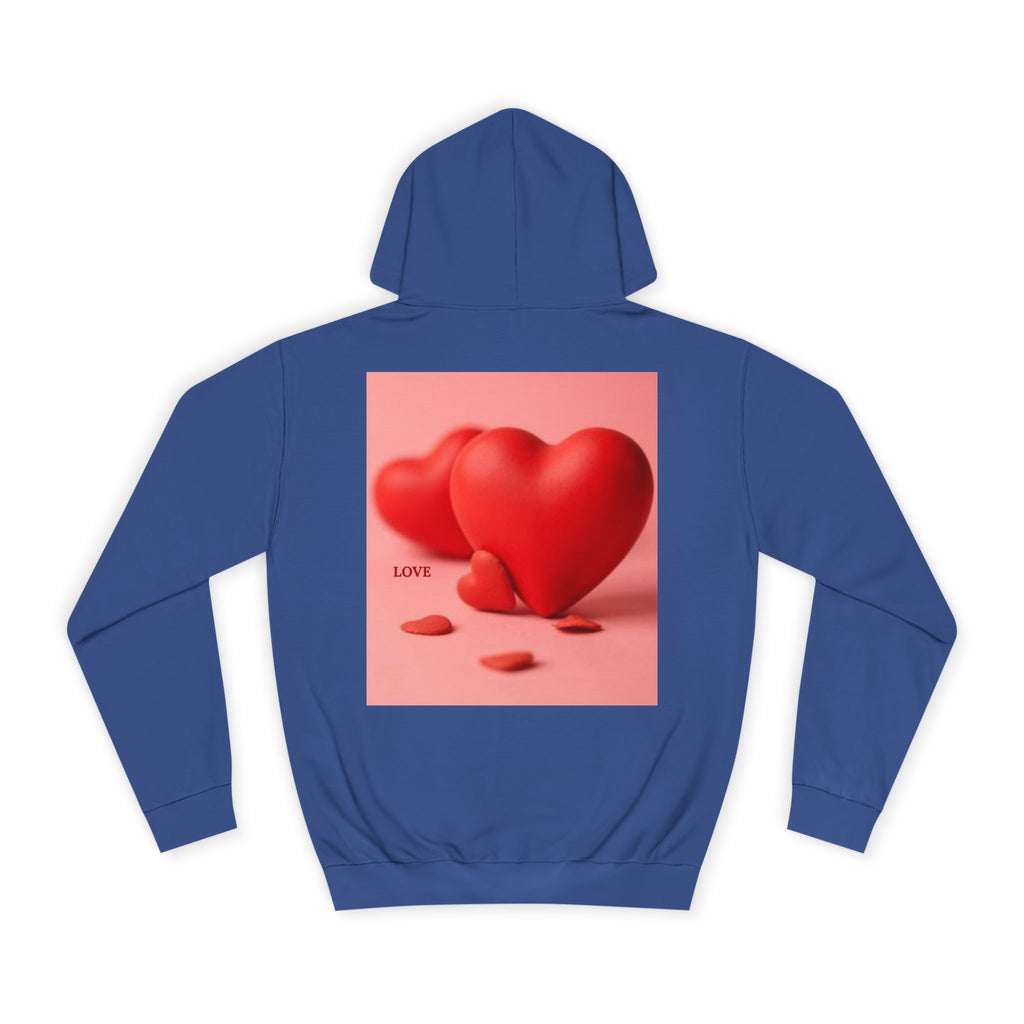 Cute 3D Heart Illustration Hoodie | Love Graphic Pullover