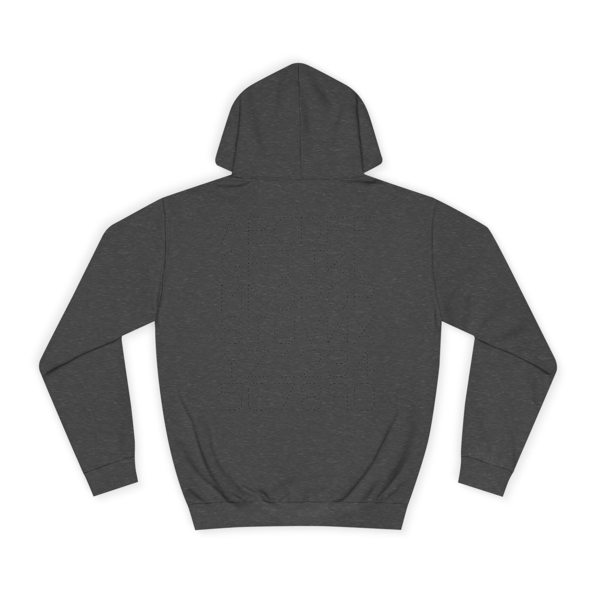 College Dotted Alphabet Hoodie | Campus Sweatshirt, Collegiate Style