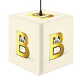 Gold Letter B Light Cube Lamp | Alphabet Nursery Night Light