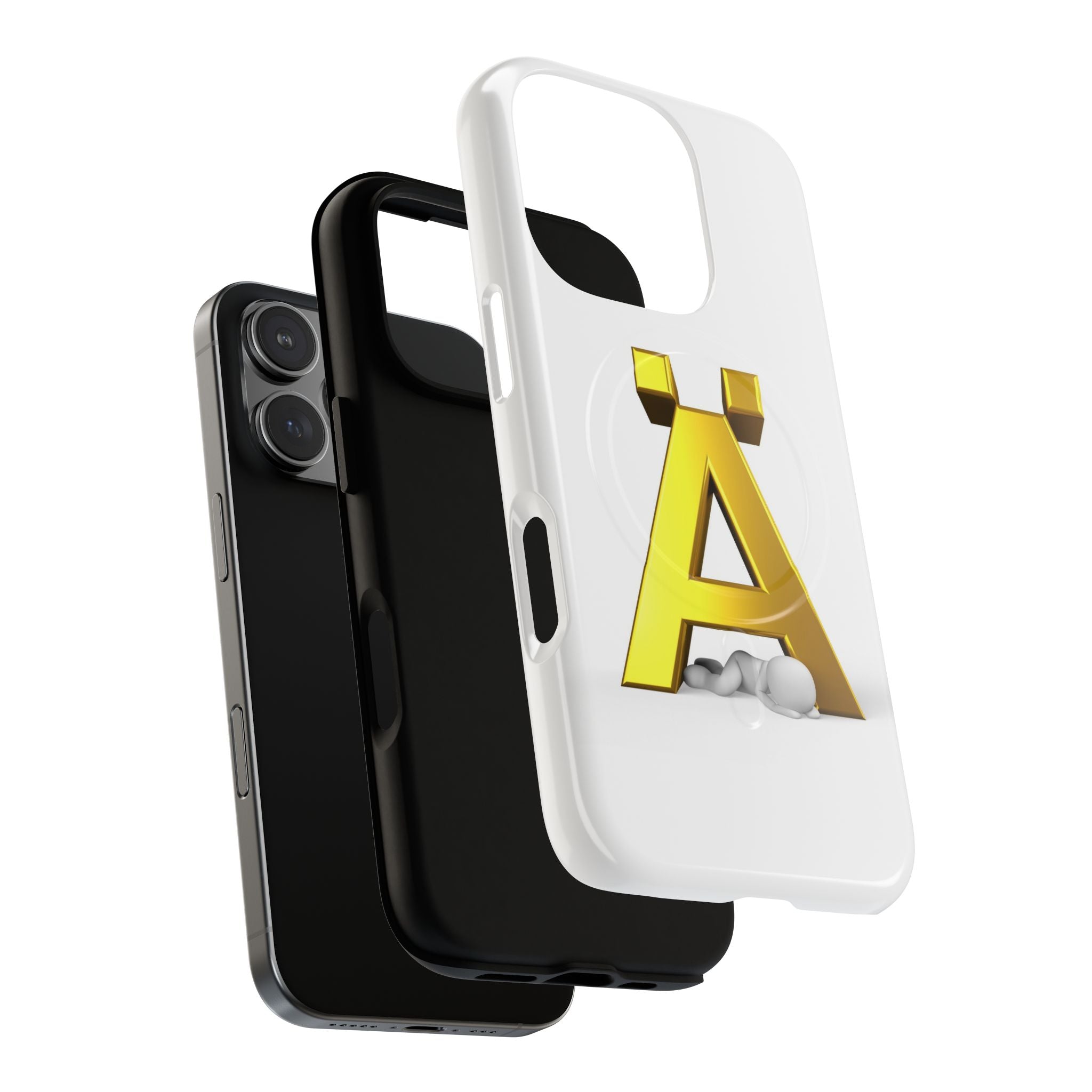 Gold Letter Ä Phone Case | Magnetic Tough Case, Initial Monogram