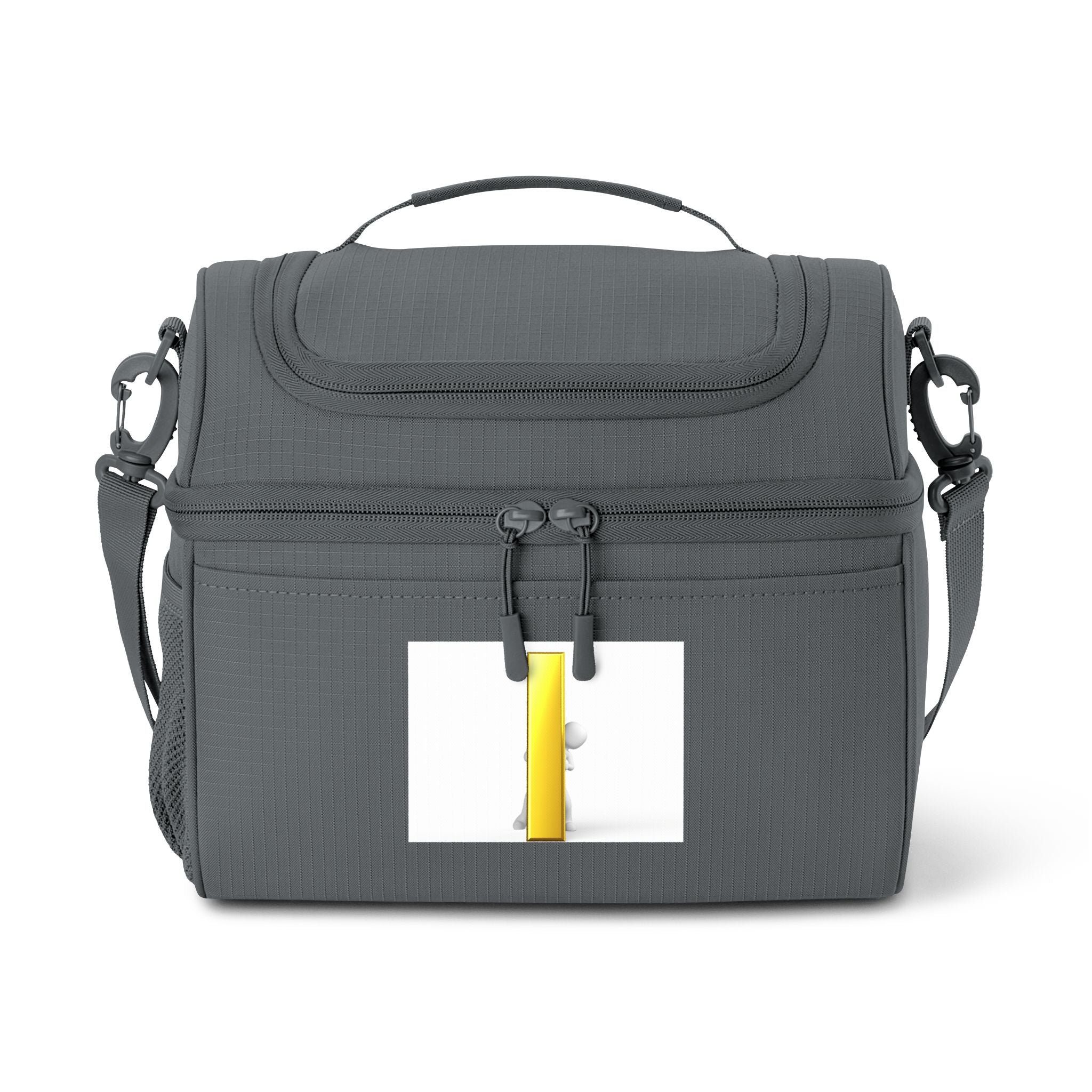 Yellow Letter i Illustration Cooler Bag | Insulated Lunch Tote