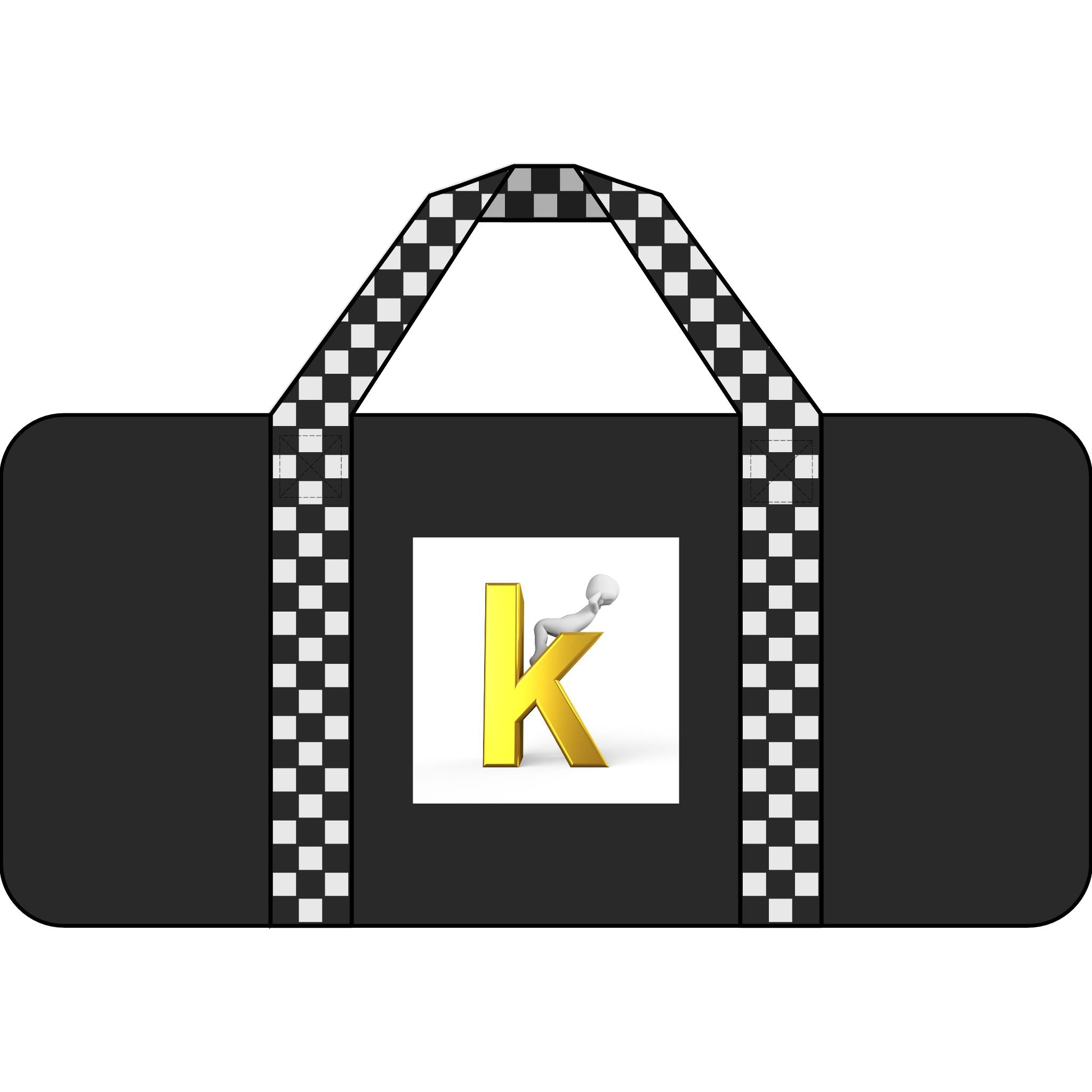 Gold Letter K Logo Tripper Duffel Bag | Checker Strap or Camo
