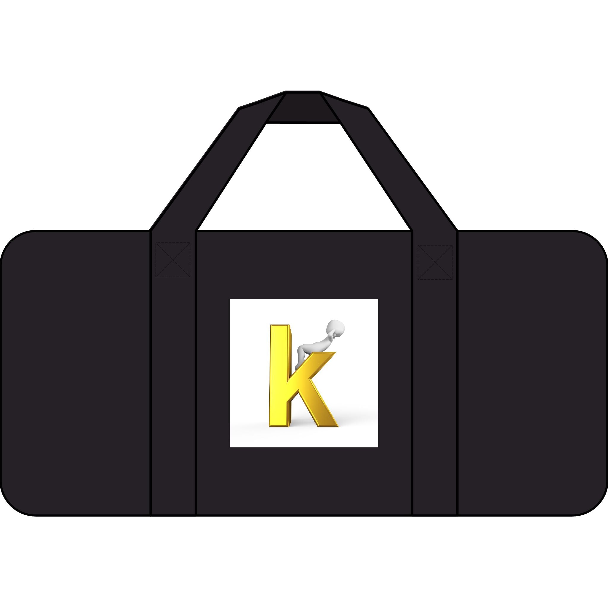 Gold Letter K Logo Tripper Duffel Bag | Checker Strap or Camo