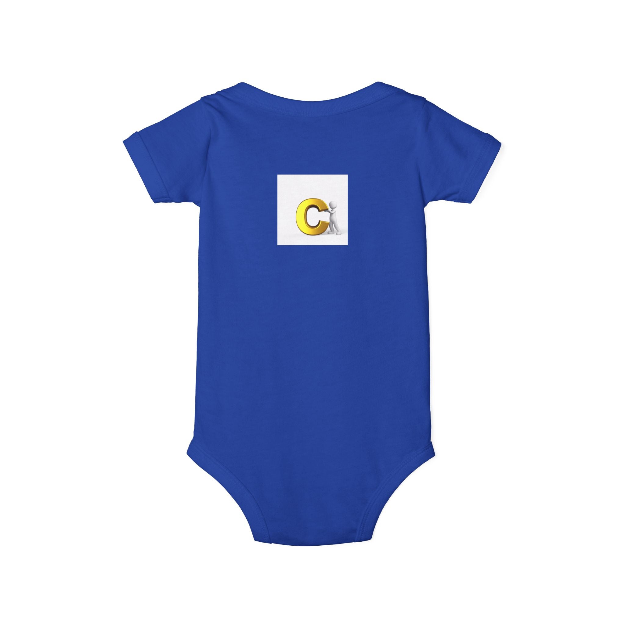 Letter C Chick Infant Onesie | Baby Monogram Initial Bodysuit
