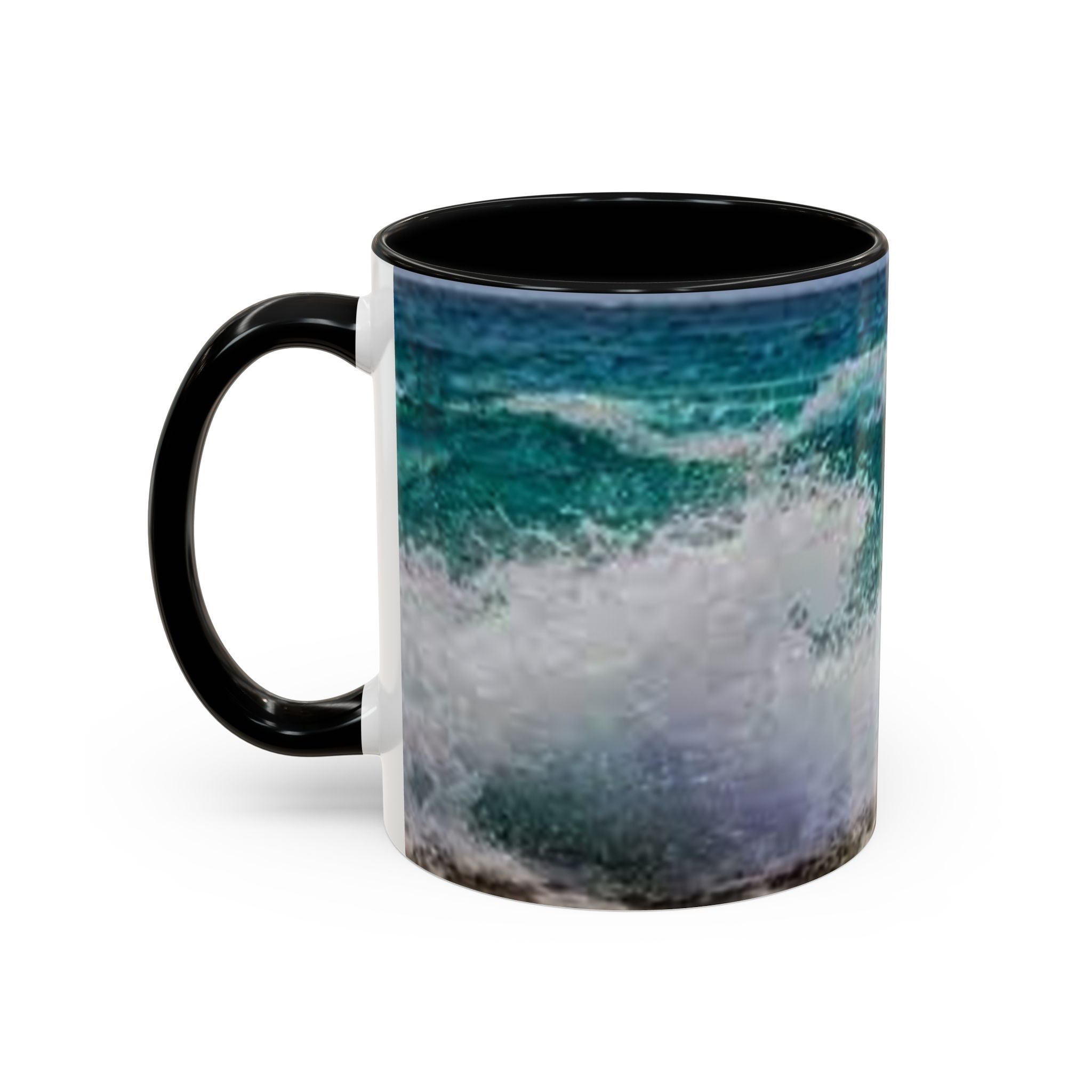 Ocean Wave Accent Coffee Mug | Beach Wave Photo Mug