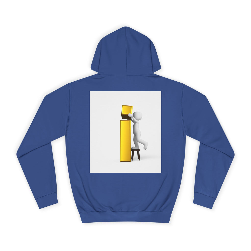 Stick Figure Building Letter i Hoodie | Minimal Illustration