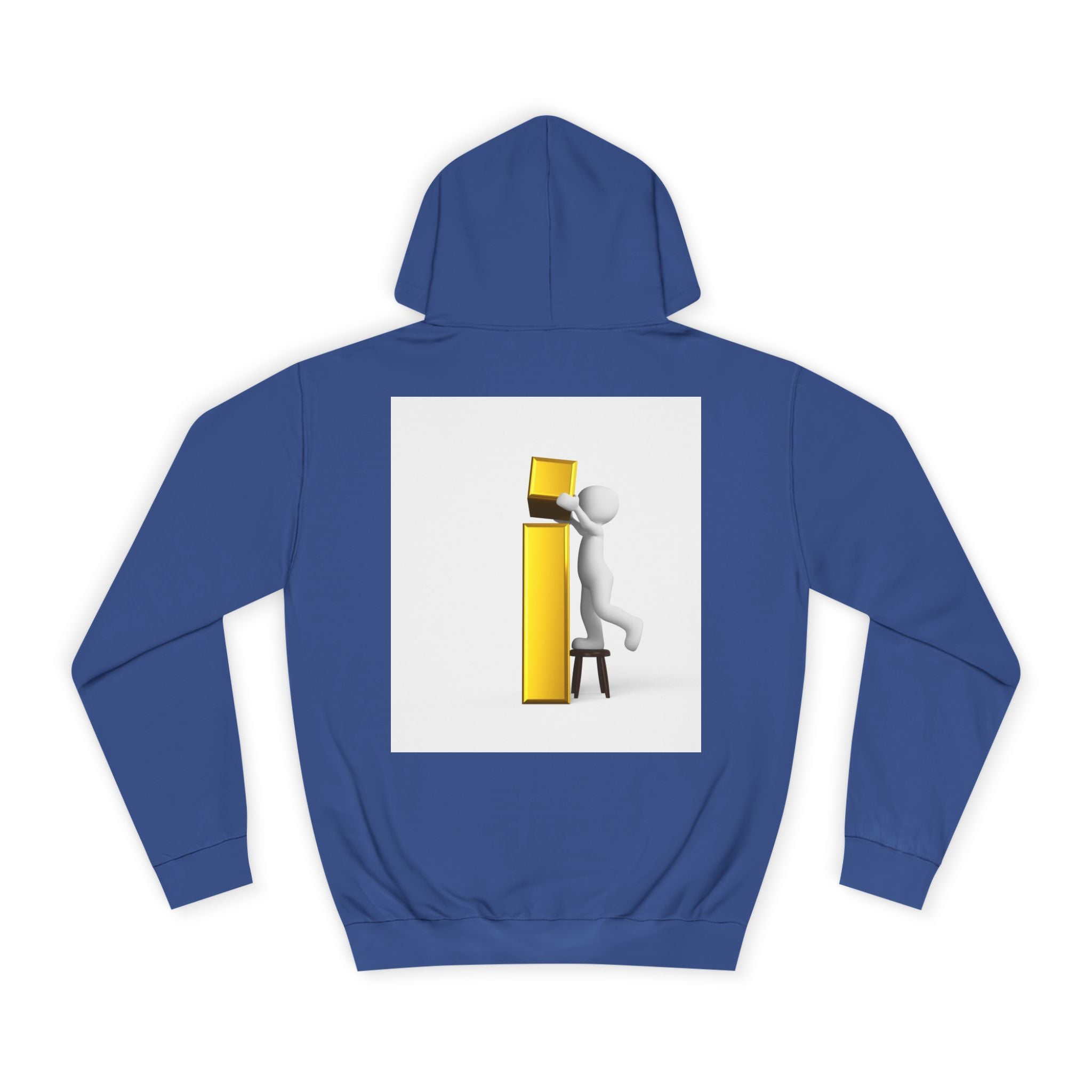 Stick Figure Building Letter i Hoodie | Minimal Illustration