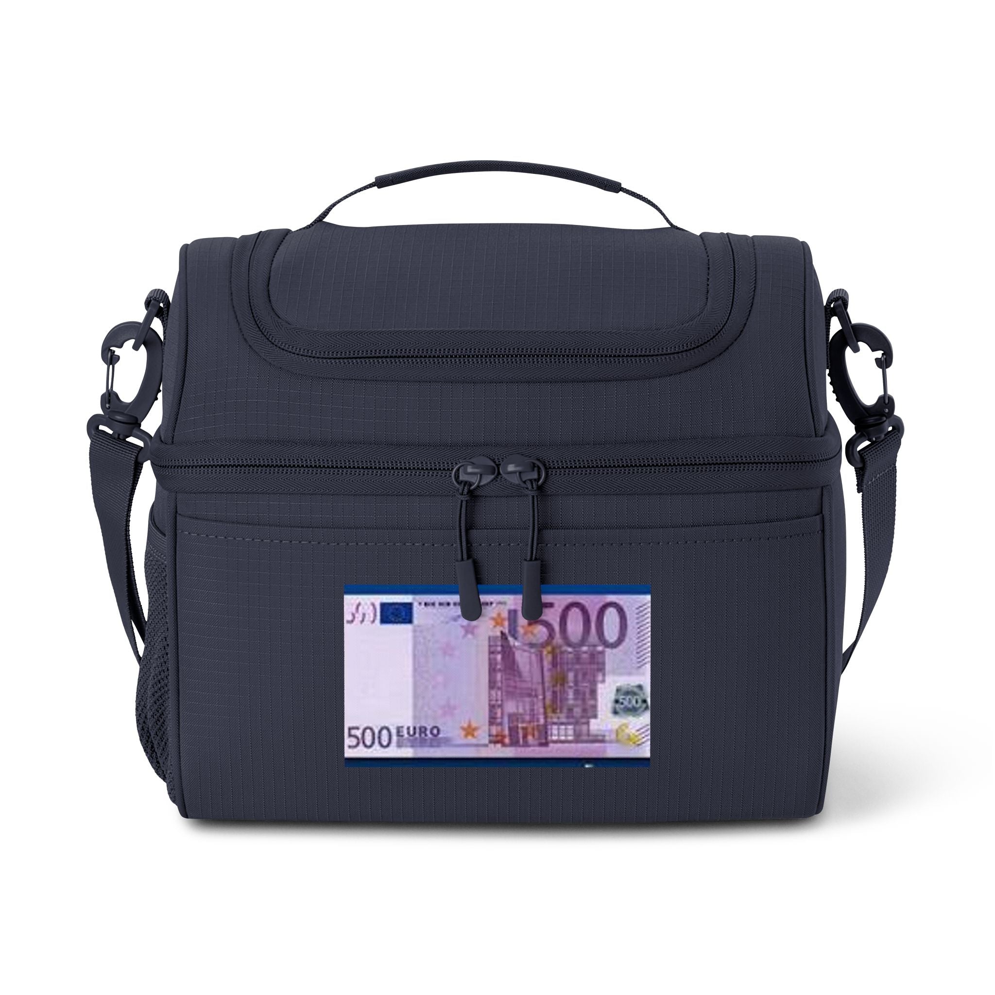 Sac isotherme pour billets de 500 euros | Sac à déjeuner isotherme, motif billet