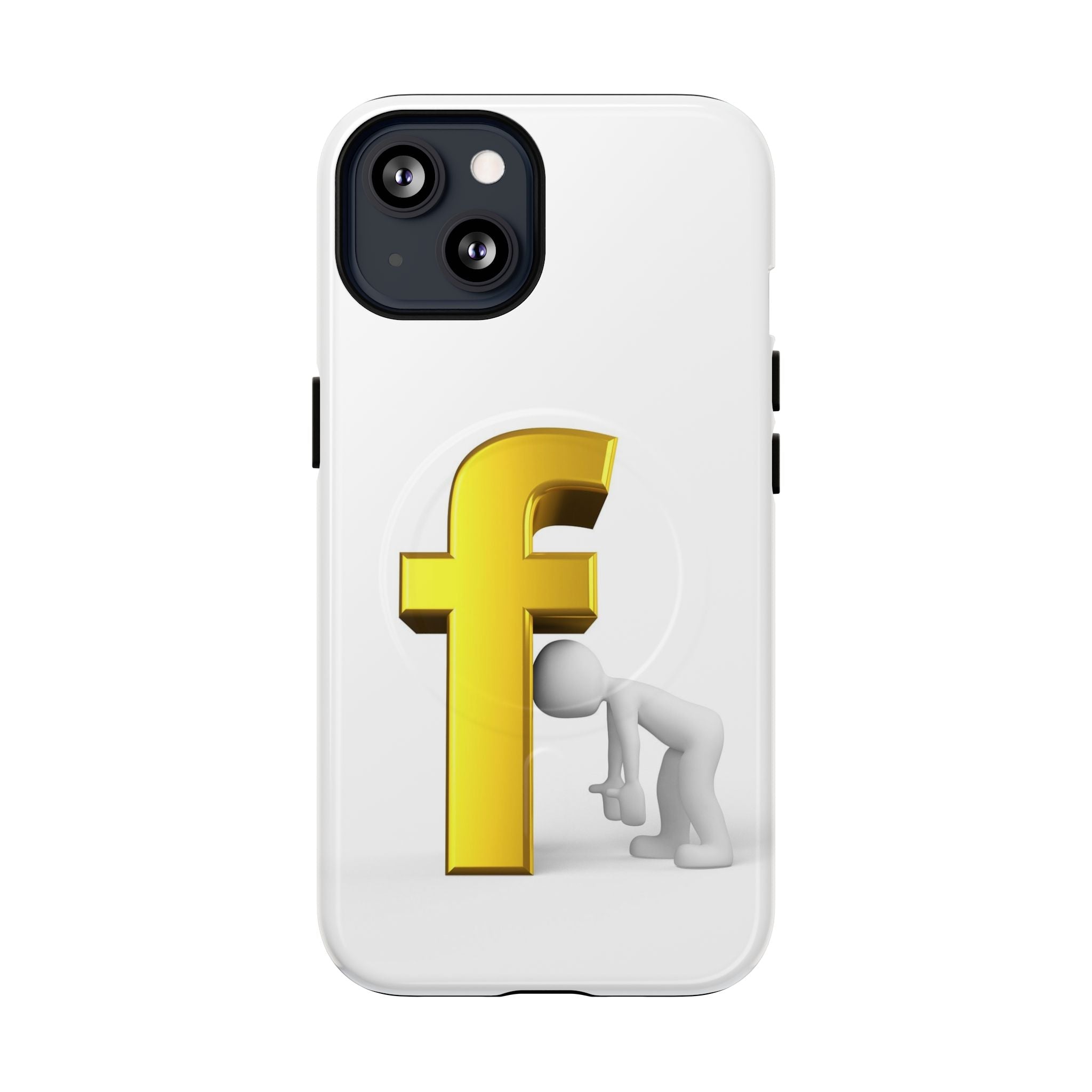 3D Gold Letter F Phone Case | Tough Magnetic Case