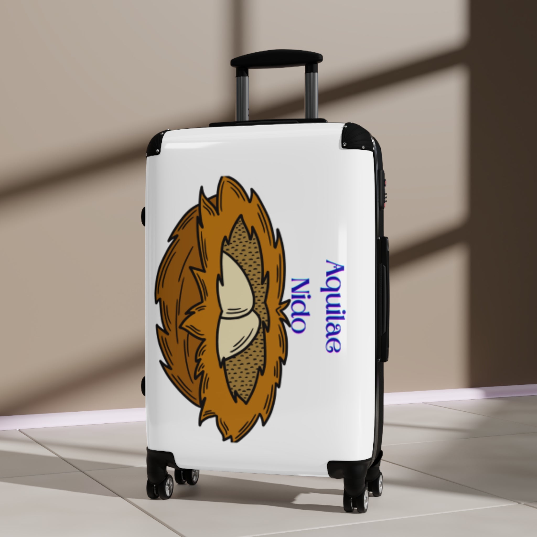 Bird Nest with Eggs Suitcase | Personalized Name Luggage