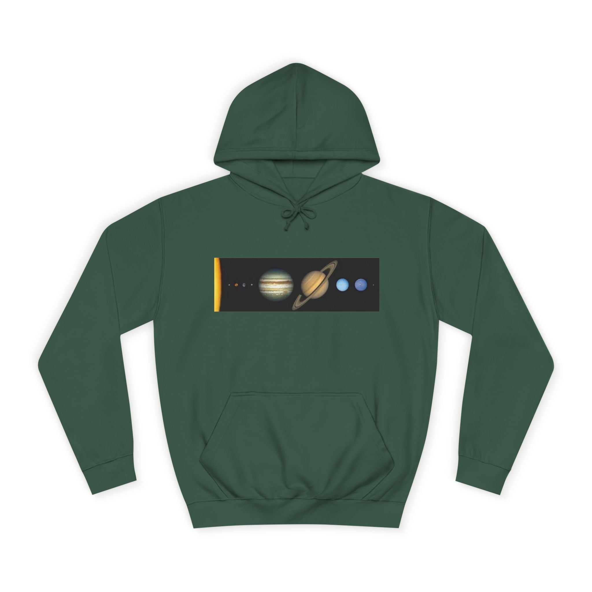 Solar System Planets Hoodie | Saturn Jupiter Earth Mars Nebula Design