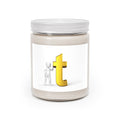 Yellow Letter T Illustration Candle | 9oz Soy Candle with White Lid