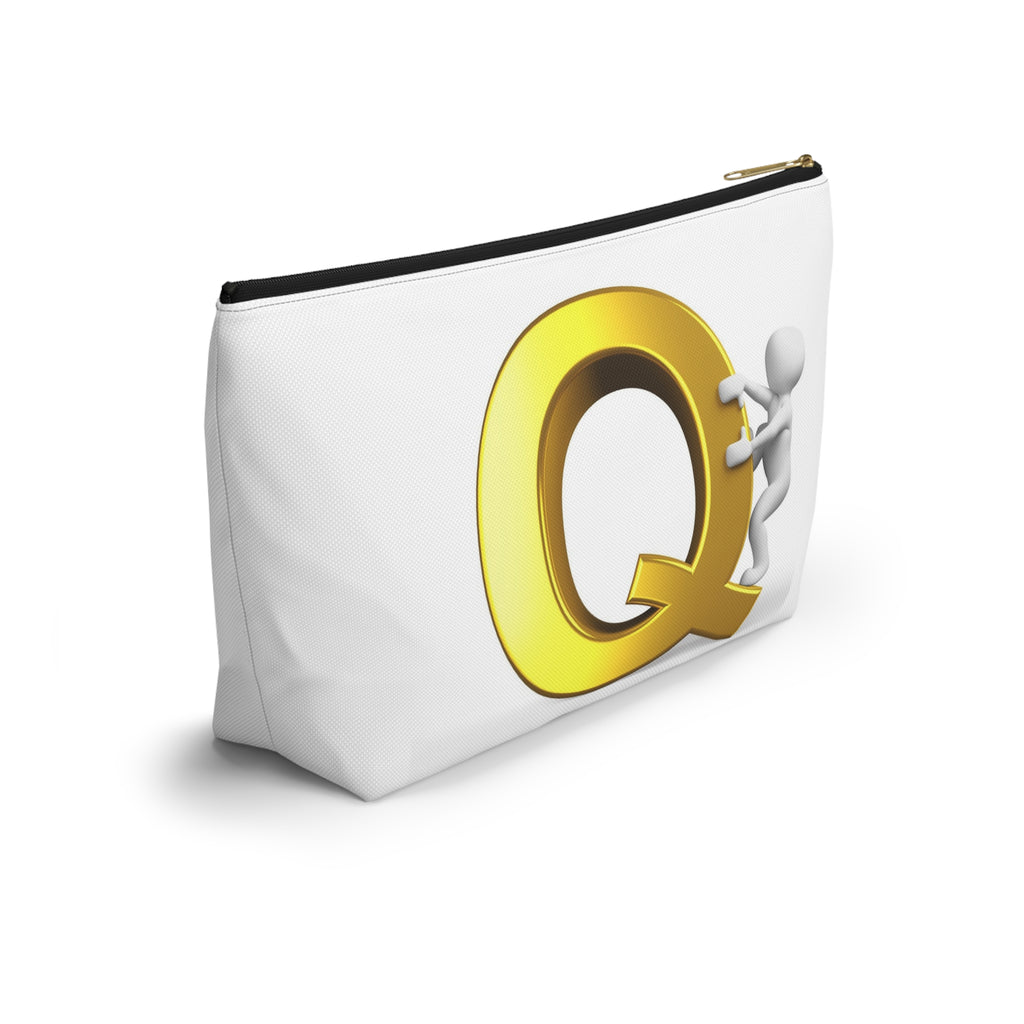 Gold Letter Q Climbing Figure Accessory Pouch