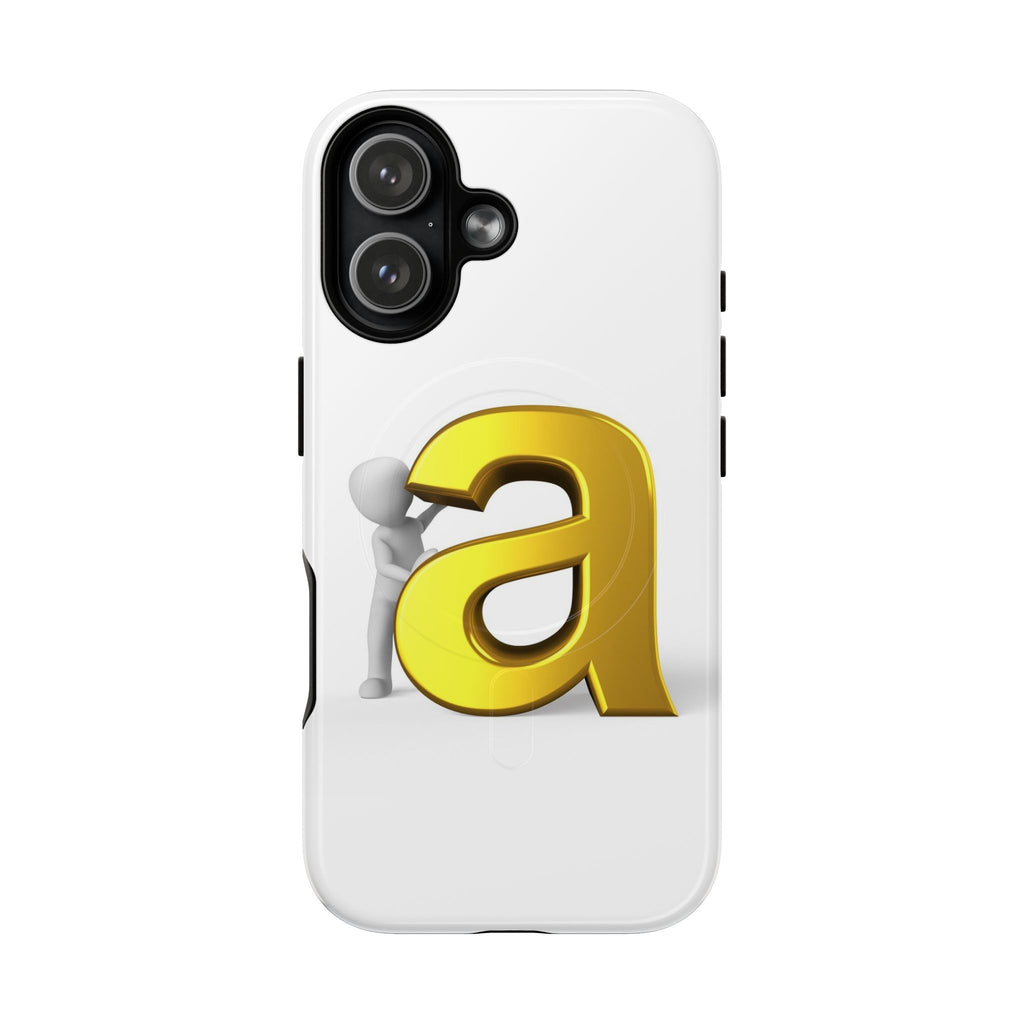 3D Gold Letter A Phone Case | Tough Magnetic Case