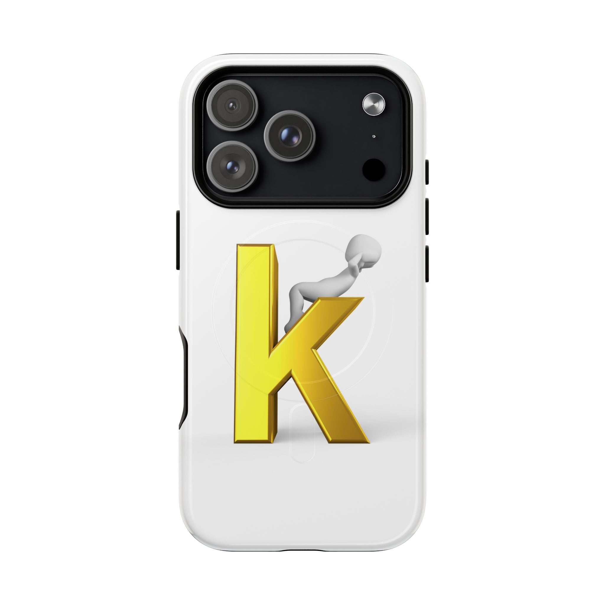 Coque de téléphone avec logo lettre K | Coque magnétique résistante, Monogramme initial