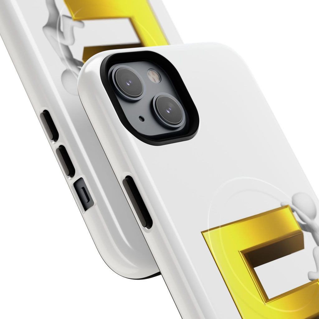 3D Gold Letter F Climber Phone Case | Magnetic Tough Case