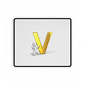 Gold Letter V with Character Desk Mat | Large Mousepad