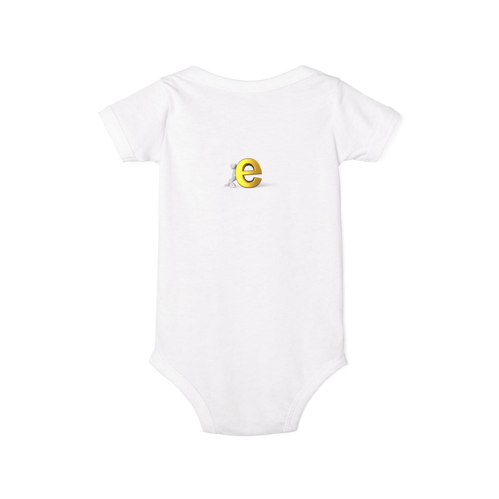 Yellow Lowercase e Baby Onesie | Infant Jersey One Piece