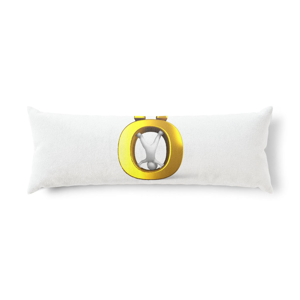 Gold Letter Ö Illustration Body Pillow |  Minimal Decorative Pillow