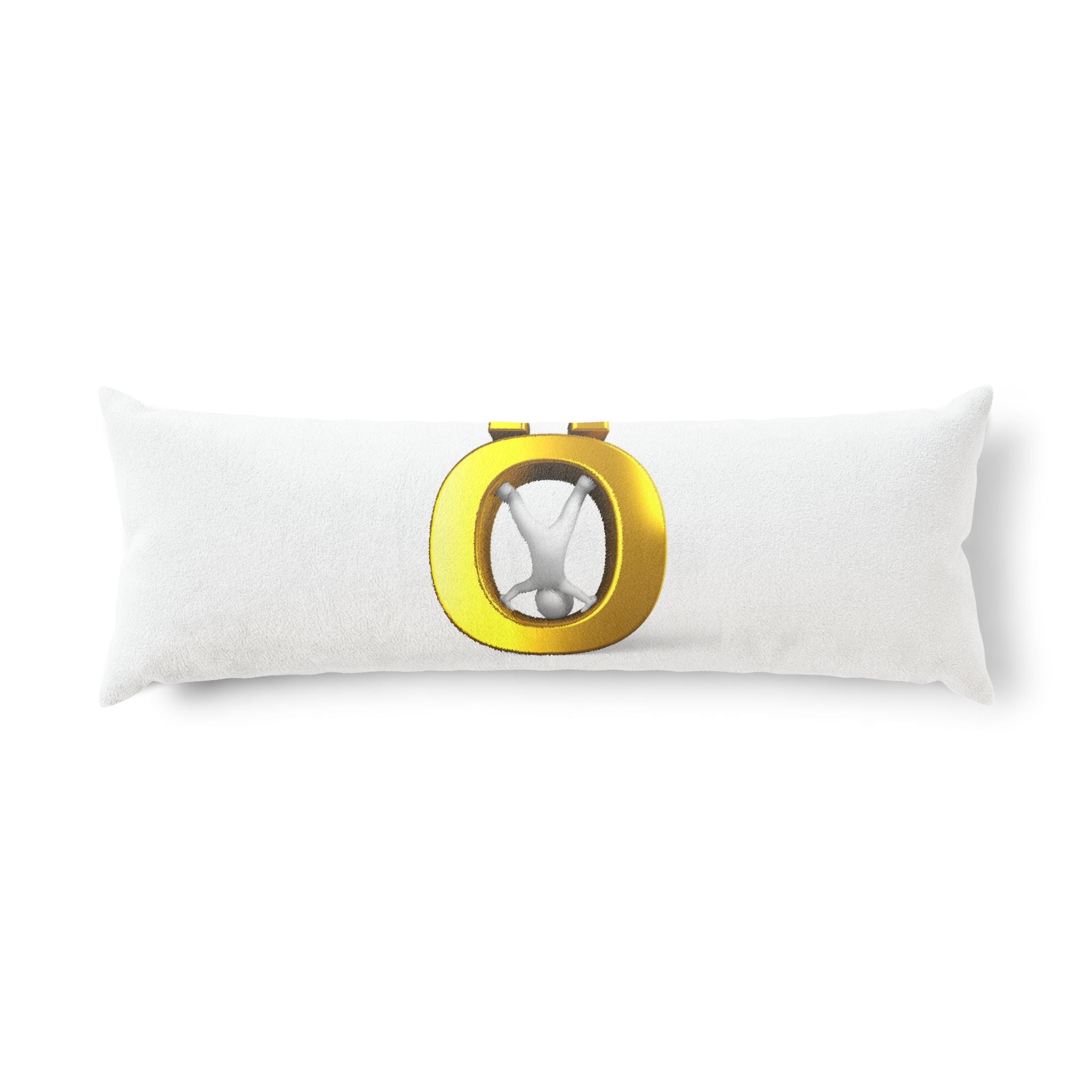 Gold Letter Ö Illustration Body Pillow |  Minimal Decorative Pillow