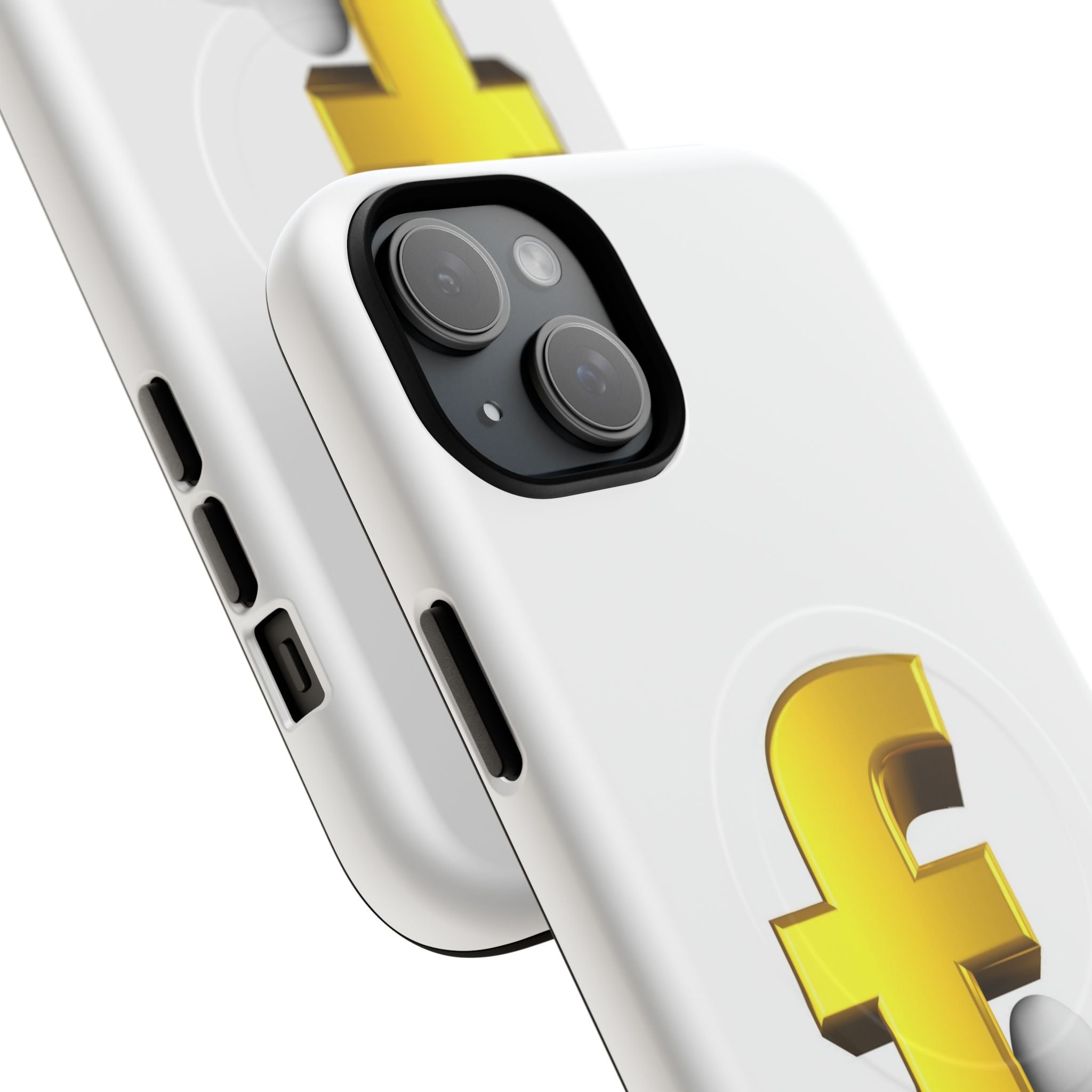 3D Gold Letter F Phone Case | Tough Magnetic Case